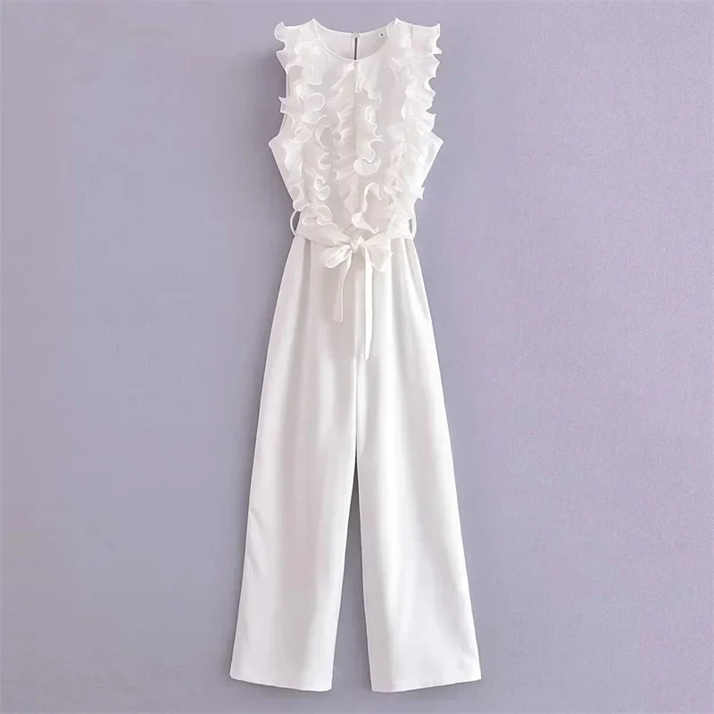 Dames Jumpsuit Zomer Ruche Elegant Jurk