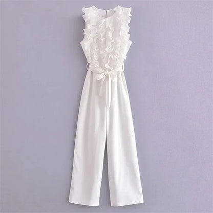 Dames Jumpsuit Zomer Ruche Elegant Jurk