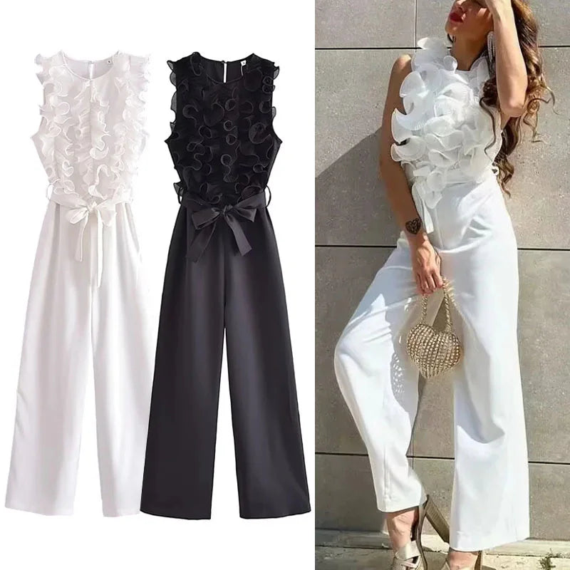 Dames Jumpsuit Zomer Ruche Elegant Jurk