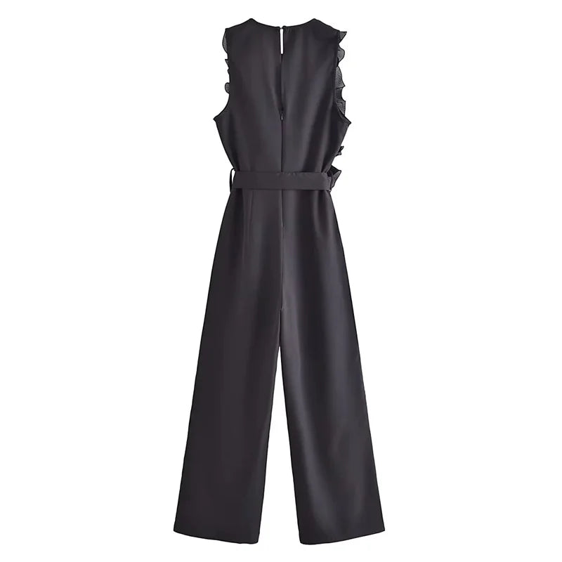 Dames Jumpsuit Zomer Ruche Elegant Jurk