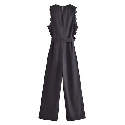 Dames Jumpsuit Zomer Ruche Elegant Jurk
