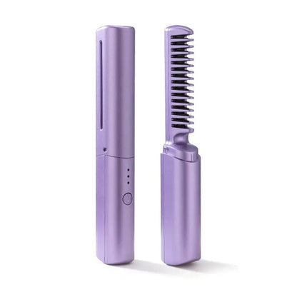Draadloze Stijltang Borstel – Compact Styling Tool met Keramische Coating & 3 Temperatuurstanden