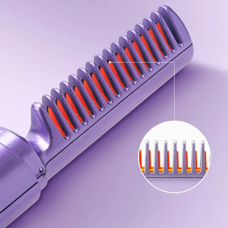 Draadloze Stijltang Borstel – Compact Styling Tool met Keramische Coating & 3 Temperatuurstanden