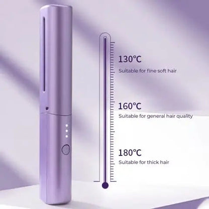 Draadloze Stijltang Borstel – Compact Styling Tool met Keramische Coating & 3 Temperatuurstanden