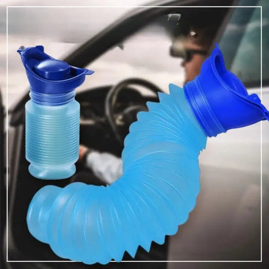 Reiseurinaal Heren BPA-vrij PP 750ml 15-33cm Blauw Auto Camping Wandelen Festival Noodurinaal Opvouwbaar Lekvrij Herbruikbaar