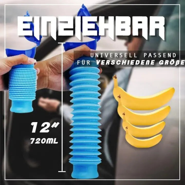 Reiseurinaal Heren BPA-vrij PP 750ml 15-33cm Blauw Auto Camping Wandelen Festival Noodurinaal Opvouwbaar Lekvrij Herbruikbaar
