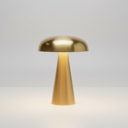 Tafellamp Paddenstoel Metaal Goud Draadloos Oplaadbaar Dimbaar 3000K Woonkamer Slaapkamer Bureaulamp Touch Sfeerverlichting