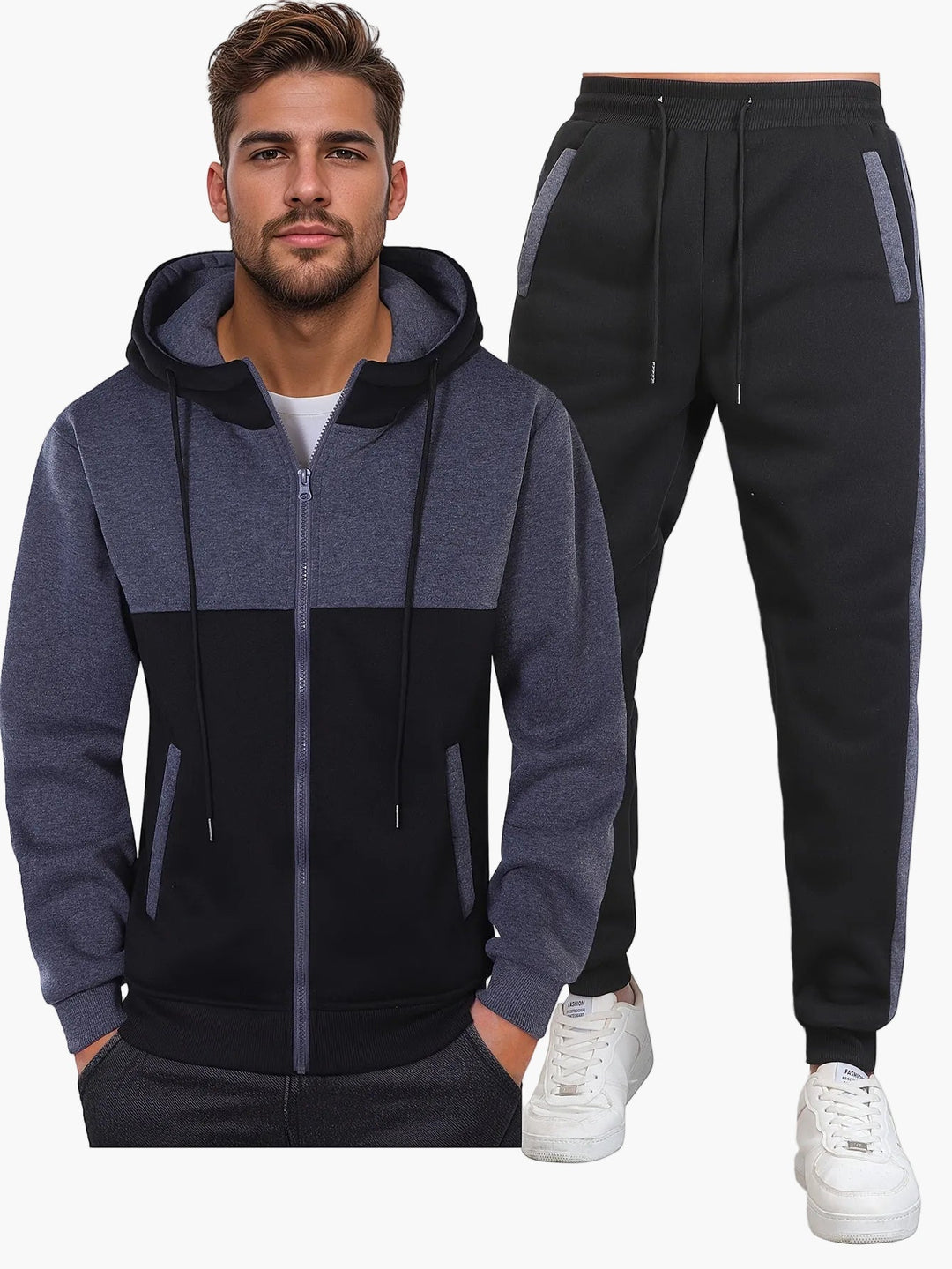 Softshell Trainingspak Heren Capuchon Ritsjas Sportief - StudioMarella