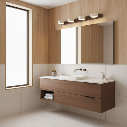 Travertijn Wandlamp Met Houten Basis En Dubbele LED Lichtbron Natuurlijke Steen Design Wandverlichting Voor Slaapkamer Hal En Woonkamer