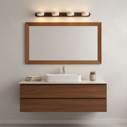 Travertijn Wandlamp Met Houten Basis En Dubbele LED Lichtbron Natuurlijke Steen Design Wandverlichting Voor Slaapkamer Hal En Woonkamer