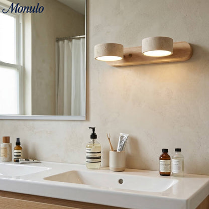 Wandlamp met meerdere lichtpunten natuursteen modern badkamerverlichting warmwit koelwit 2-3-4 lichts stenen armatuur