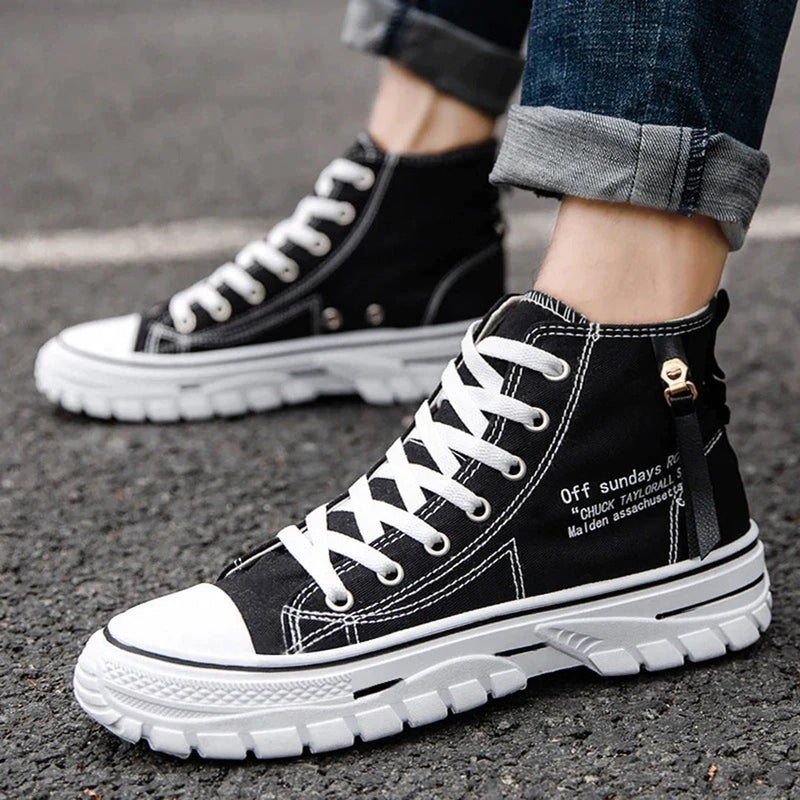 Hoge Design Sportschoenen voor Mannen Elegant Zwart - StudioMarella