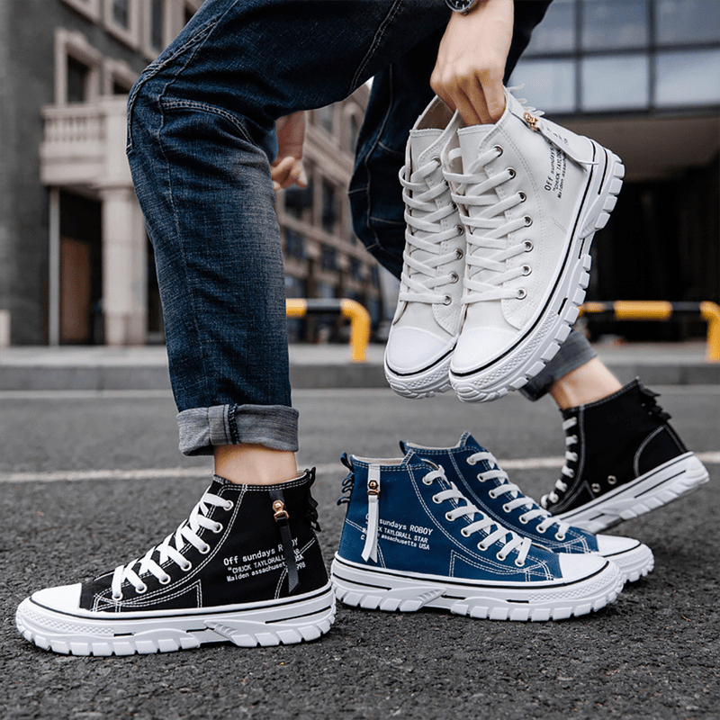 Hoge Design Sportschoenen voor Mannen Elegant Zwart