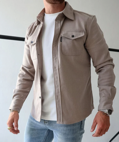 Heren Overshirt Met Borstzakken Casual Stijl