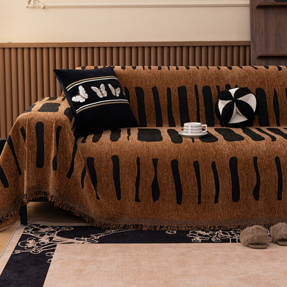 Chenille Bankhoes met Tribal Geometrisch Patroon – Beschermende Sofacover voor 2-3 Persoons Banken en Fauteuils
