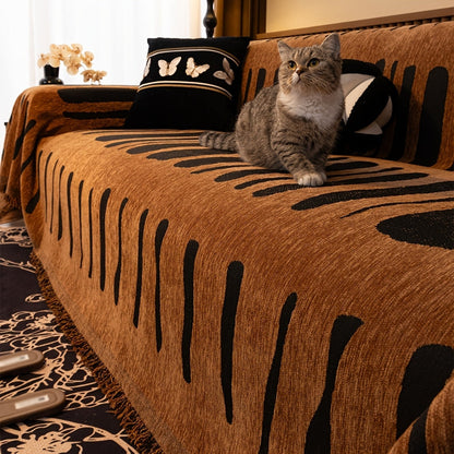 Chenille Bankhoes met Tribal Geometrisch Patroon – Beschermende Sofacover voor 2-3 Persoons Banken en Fauteuils