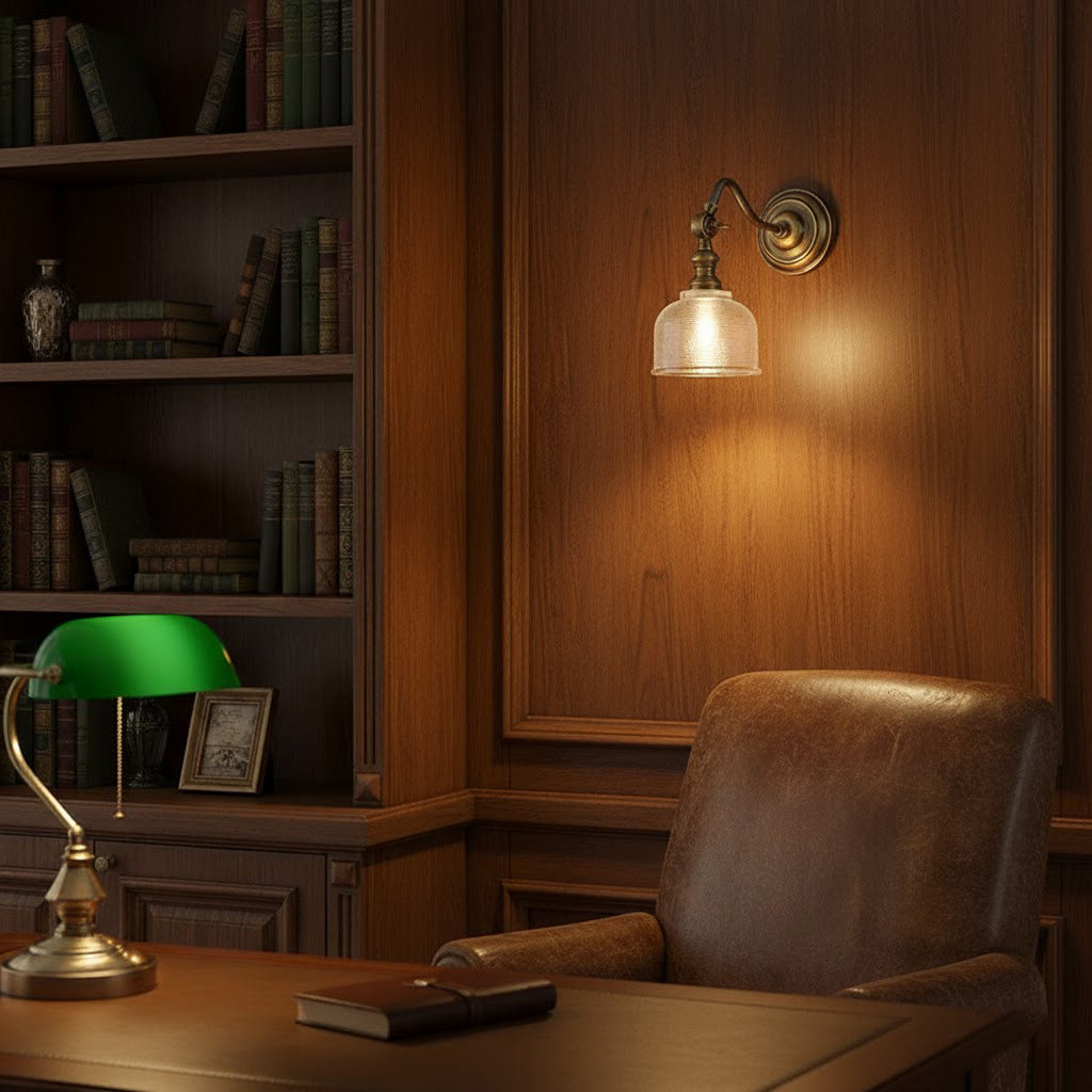 Tristan Wandlamp Messing & Glas – Klassiek Design met Warm Licht voor Keuken Eetkamer Woonkamer