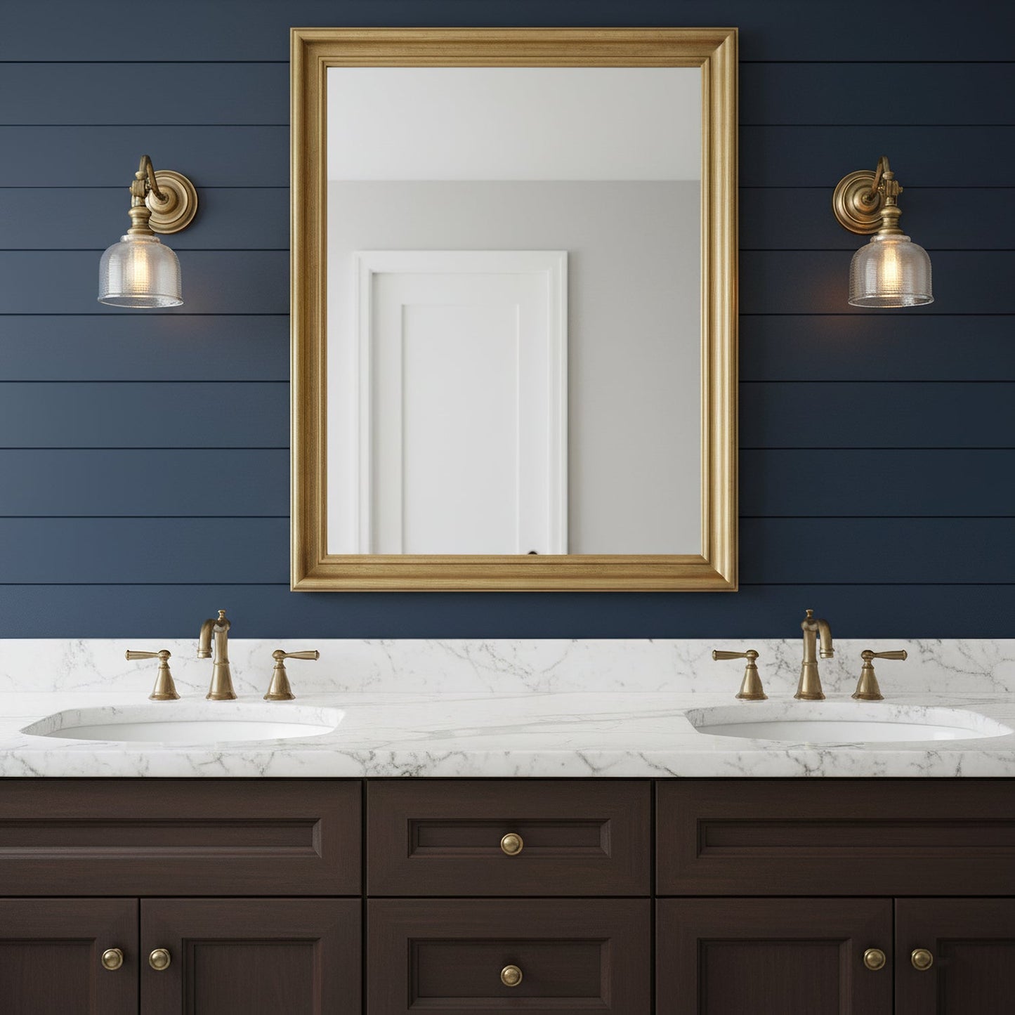 Tristan Wandlamp Messing & Glas – Klassiek Design met Warm Licht voor Keuken Eetkamer Woonkamer