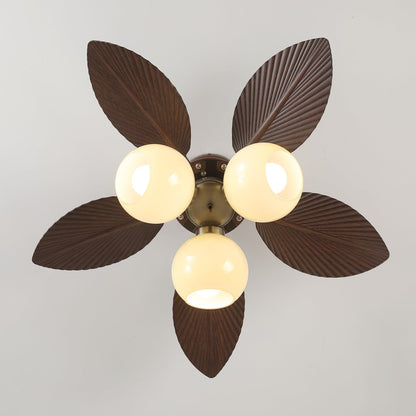 Plafondventilator met Verlichting Eikenfinish ø80cm Dimbaar Afstandsbediening 6 Snelheden Interieur Moderne Ventilator met Verlichtingskap Beige