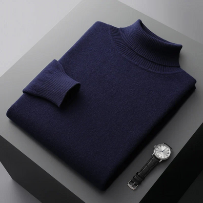 Trui met hoge turtleneck kraag en lange mouwen