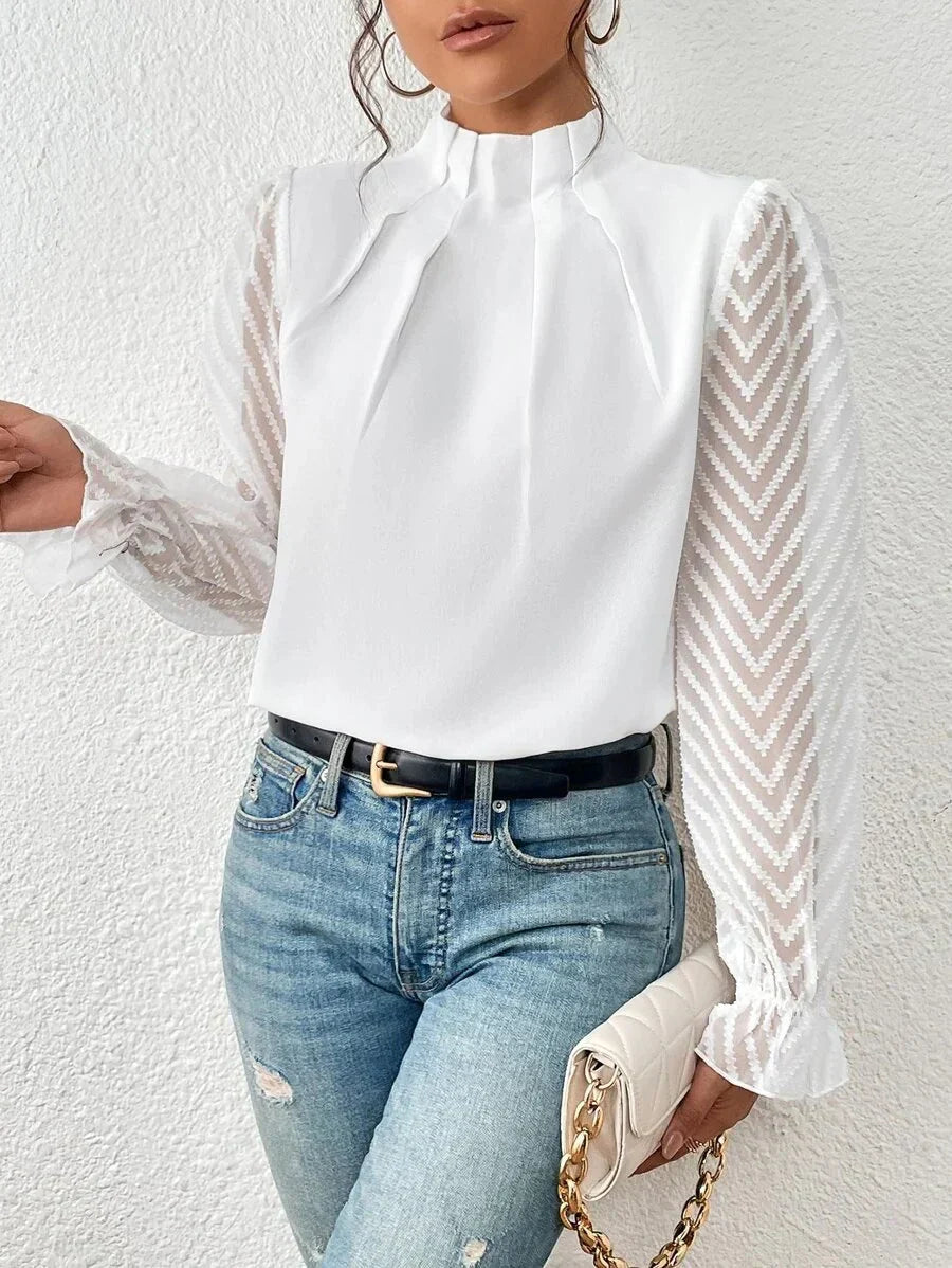 Dames Truien Opstaande Hals Elegante Stijl