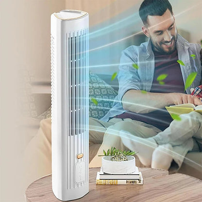 Draagbare USB-Ventilator – 5W Vermogen – Drie Snelheden – Oplaadbare Batterij – Compact Draadloos Ontwerp voor Thuis en Kantoor