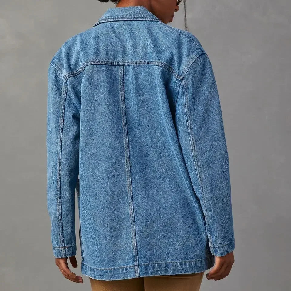 Blazer Jas Denim Modieus en Stijlvol