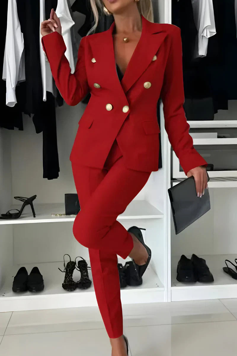 Tweedelig Pak Dames | Getailleerde Look & Slank Silhouet