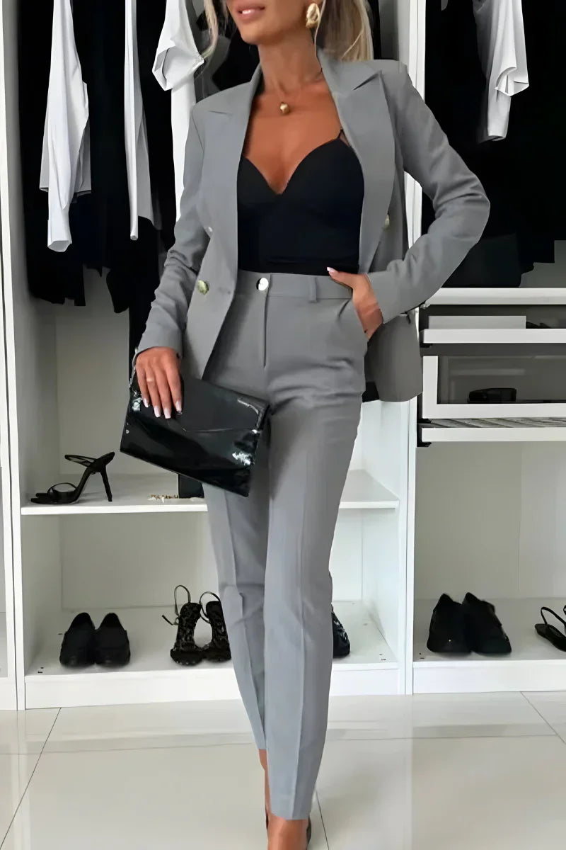 Dames Pak Tweedelig - Slank Fit Getailleerd Model - StudioMarella