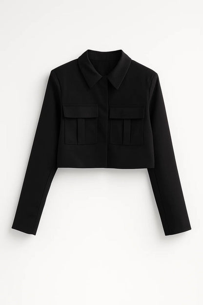 Dames Broekpak - Klassieke Blazer met Wijde Broek