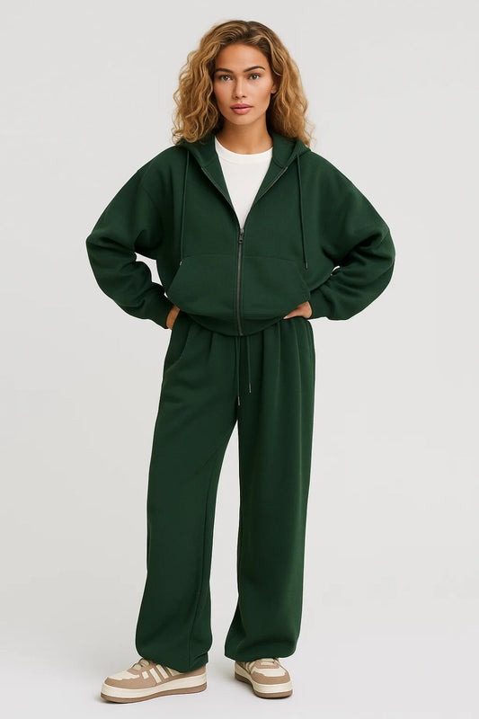 Lounge Set Relaxed Fit met Ritsvest en Joggingbroek Comfortabel - StudioMarella