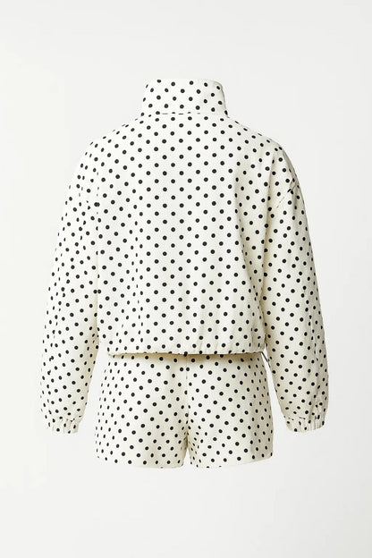 Dames Zomerjas Broek Set Stippenprint Casual Korte Broek