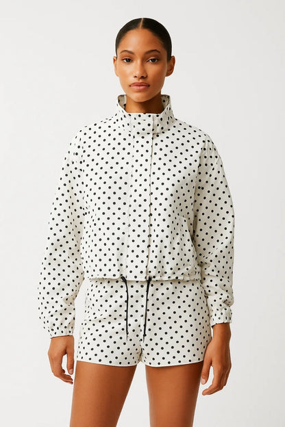 Dames Zomerjas Broek Set Stippenprint Casual Korte Broek - StudioMarella