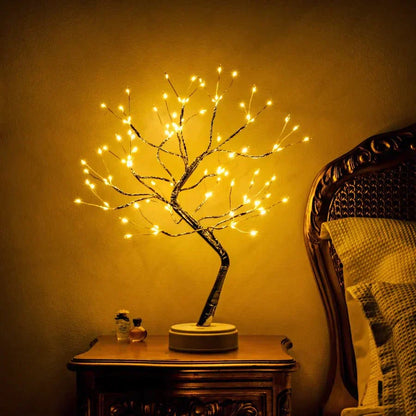 Led boomlamp touch batterij warm wit tafellamp nachtlamp slaapkamer woondecoratie sfeerverlichting decoratieve boomlamp
