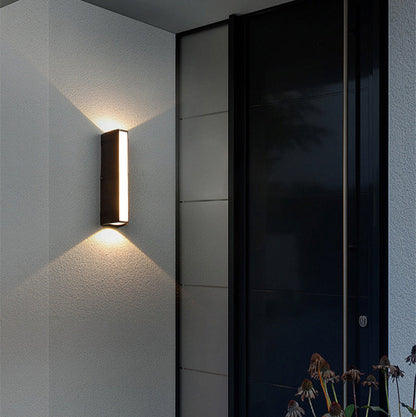 Moderne LED Wandlamp Waterdicht Zwart voor Terras en Tuin