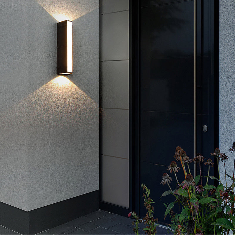 Moderne LED Wandlamp Waterdicht Zwart voor Terras en Tuin