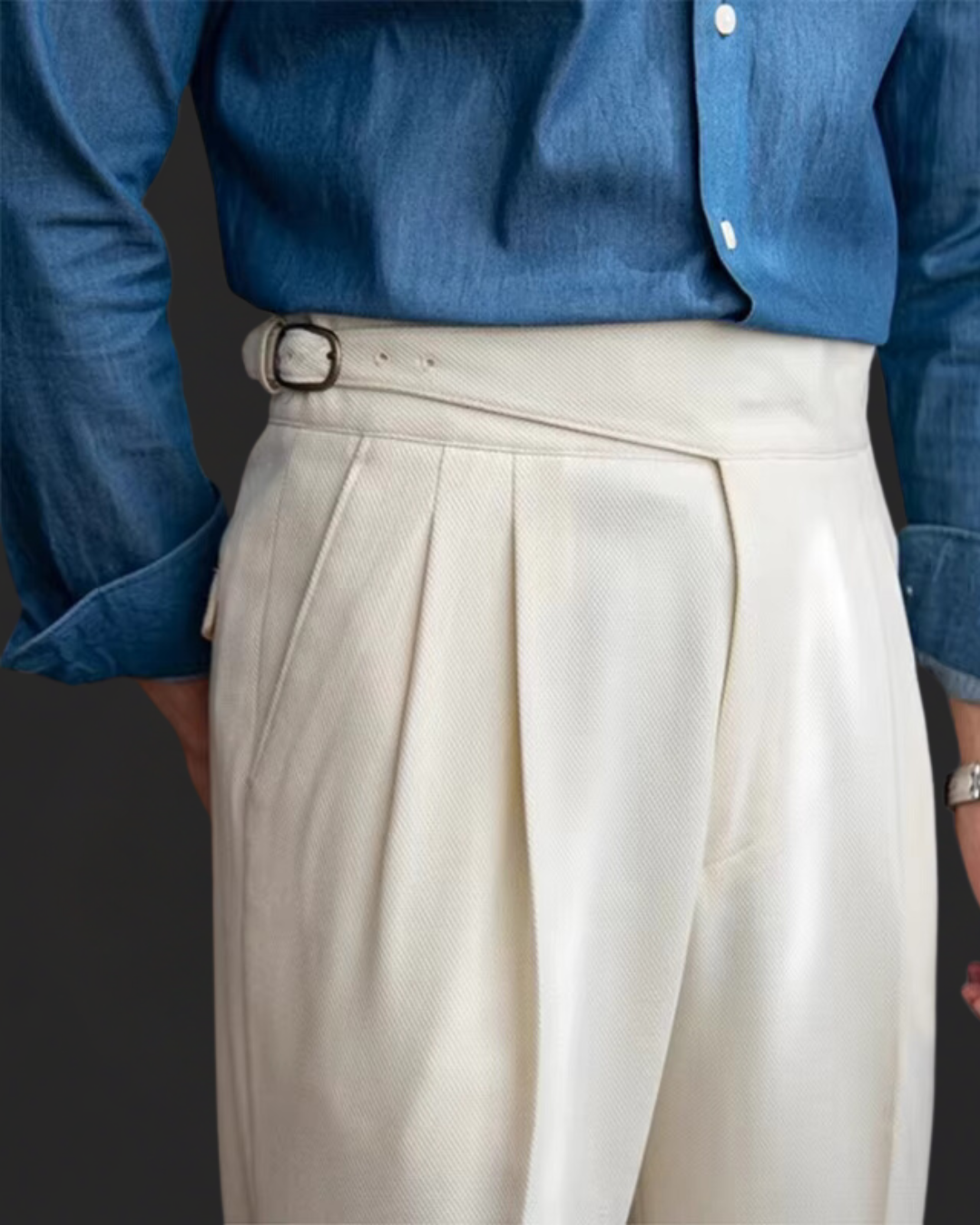Heren Broek Plooi Model Vintage Look