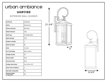 Buitenlamp Wandlamp Klassiek Lantaarn Olde Bronze Aluminium 55cm