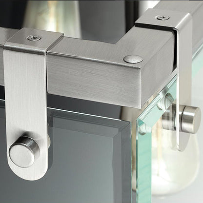 Hanglamp Rechthoekig Cube Glas Staal Nikkel 93cm Eetkamer Modern