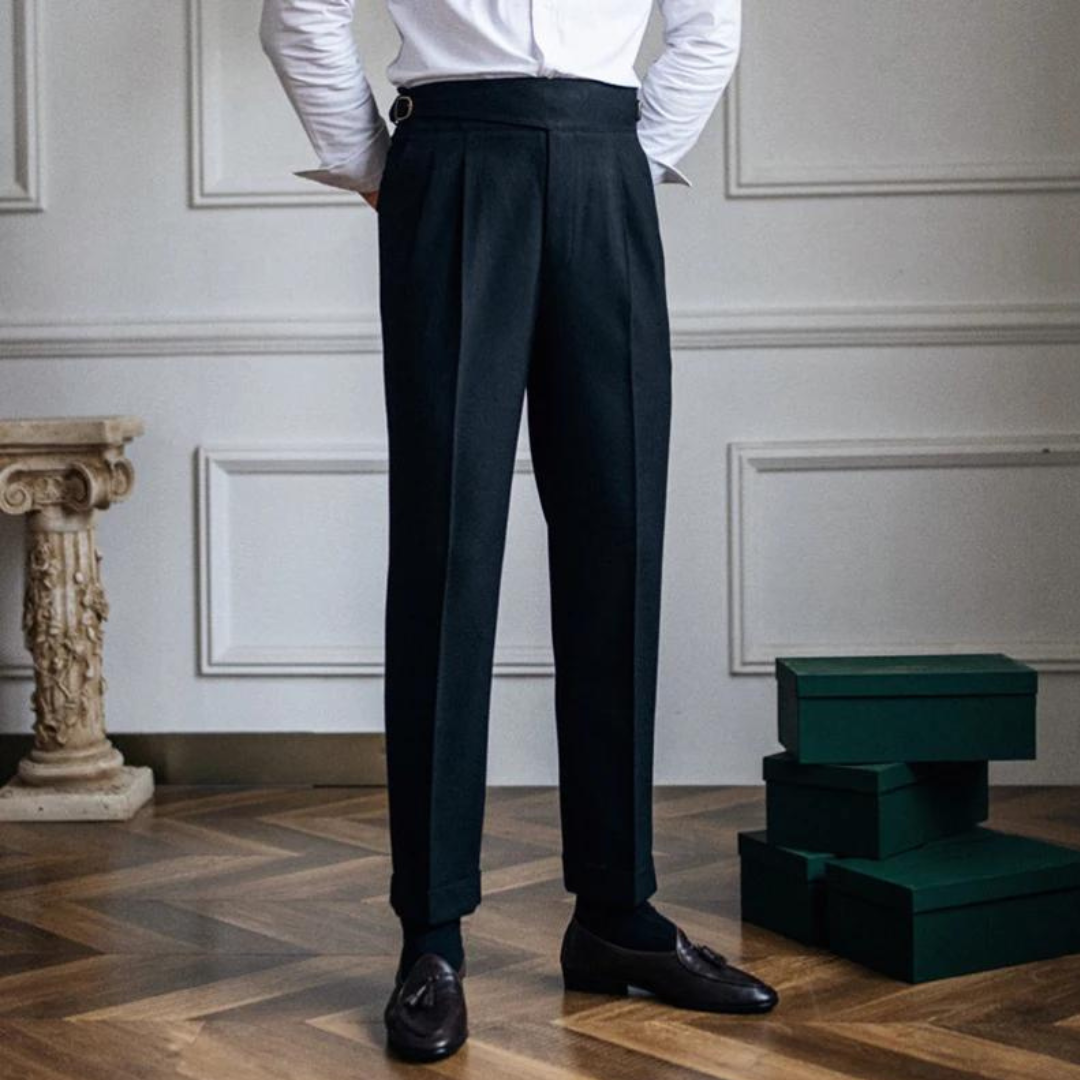 Heren Broek Plooi Model Vintage Look