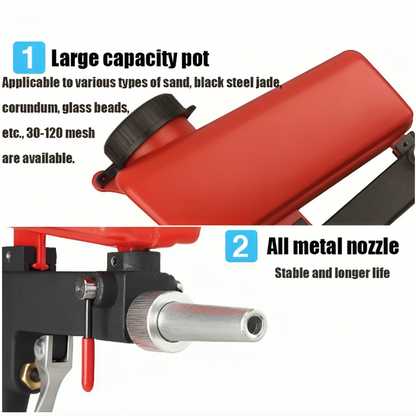 Zandstraalpistool Pneumatisch 90PSI 6.5mm Nozzle 21LBS Beker Metaal Reiniging