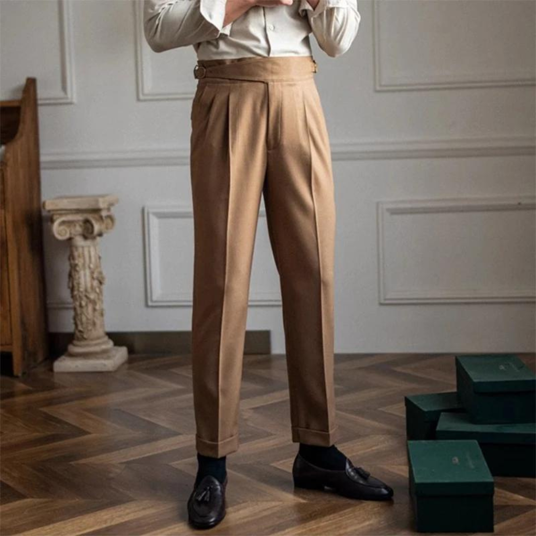 Heren Broek Plooi Model Vintage Look