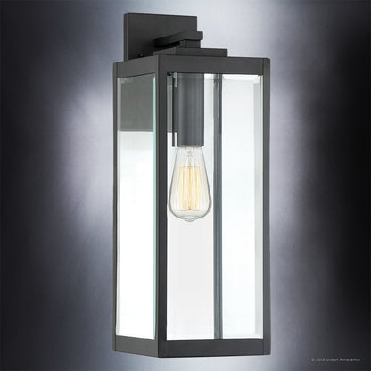 Buitenlamp Wandlamp Groot Zwart Staal Glas 51cm Modern Farmhouse Waterdicht
