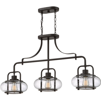 Kroonluchter Donker Brons Met Glasbollen 3 Lichts 96cm