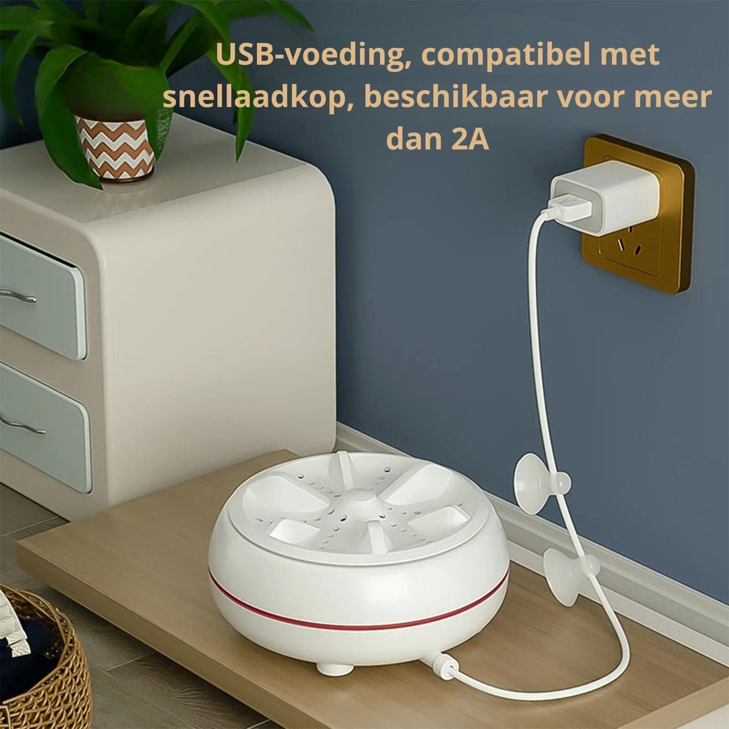 Draagbare USB Mini Wasmachine voor Onderweg | Compacte Wasoplossing voor Ondergoed en Klein Textiel | Handige Reiswasmachine
