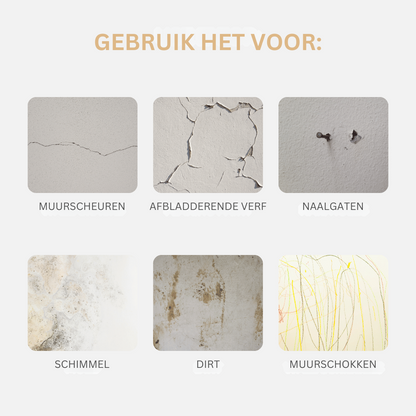 SmoothWall Muurreparatie Spatel – Direct Resultaat & Onzichtbaar Herstel voor Gaatjes, Scheuren en Deuken