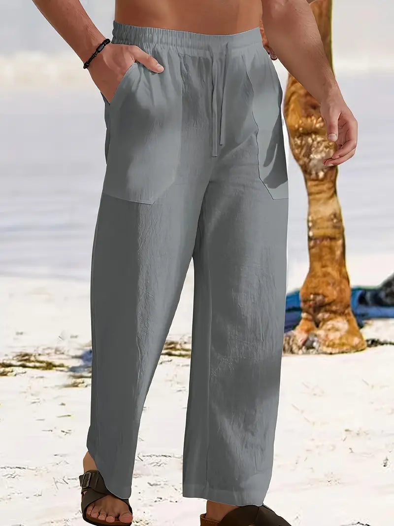 Lichte Zomerbroek Heren Linnen Casual Maes