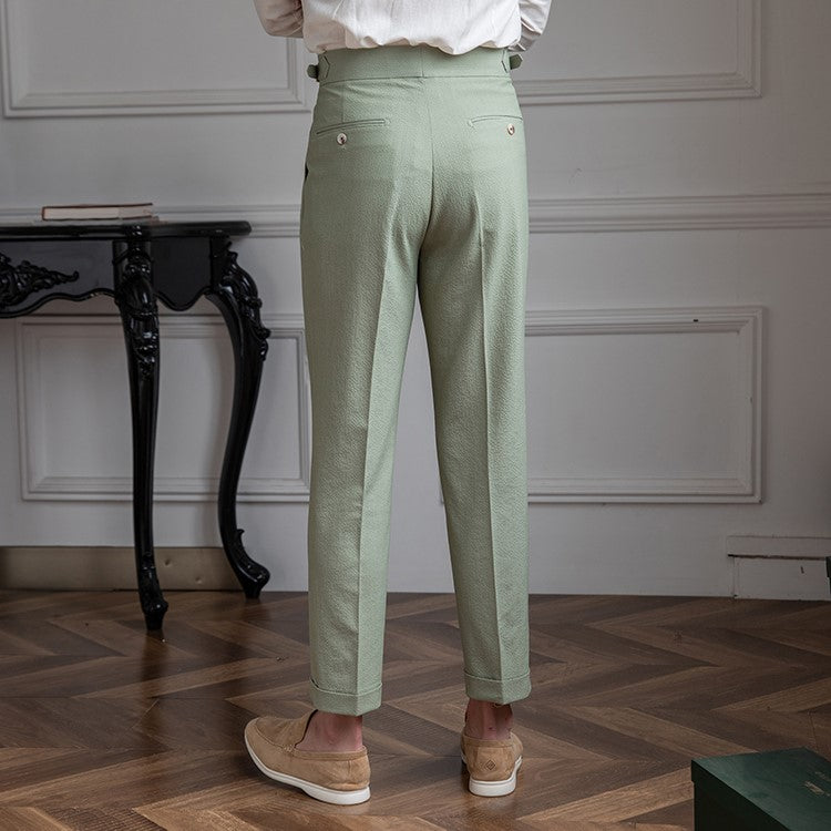 Heren Hoge Taille Broek Klassiek Elegant Design
