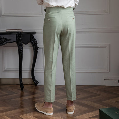 Heren Broek Hoge Taille Klassiek Elegant Design
