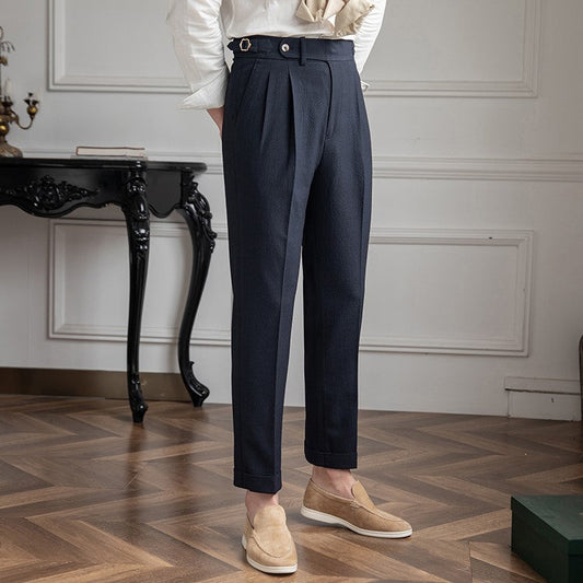 Heren Hoge Taille Broek Klassiek Elegant Design - StudioMarella